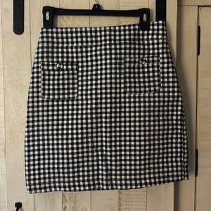 Mini checkered skirt